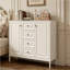 Buffet avec rangement, armoire d'appoint autoportante à 4 tiroirs et 2 portes, armoire à tablettes réglables pour le salon, la cuisine, le vestibule, le couloir et la salle de lavage