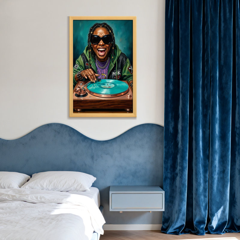Fashion DJ avec tourne-disque et disque vinyle, Toile tendue, Ne s’applique pas