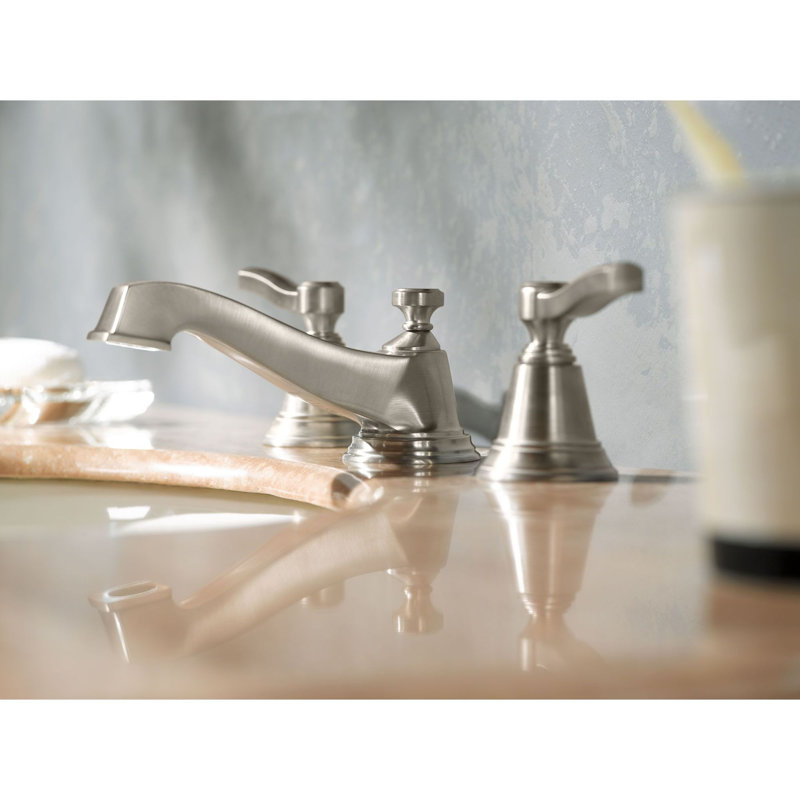 Rothbury Widespread Bathroom Faucet with Drain Assembly, Brushed Nickel