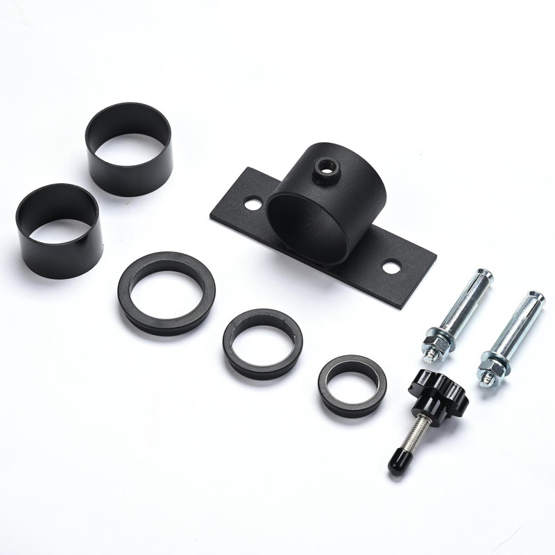  Support de mât à mât vertical vertical Support de mât de pavillon latéral en métal renforcé s'adapte aux mâts de diamètre extérieur de 1 5/16 po à 2 5/16 po, noir