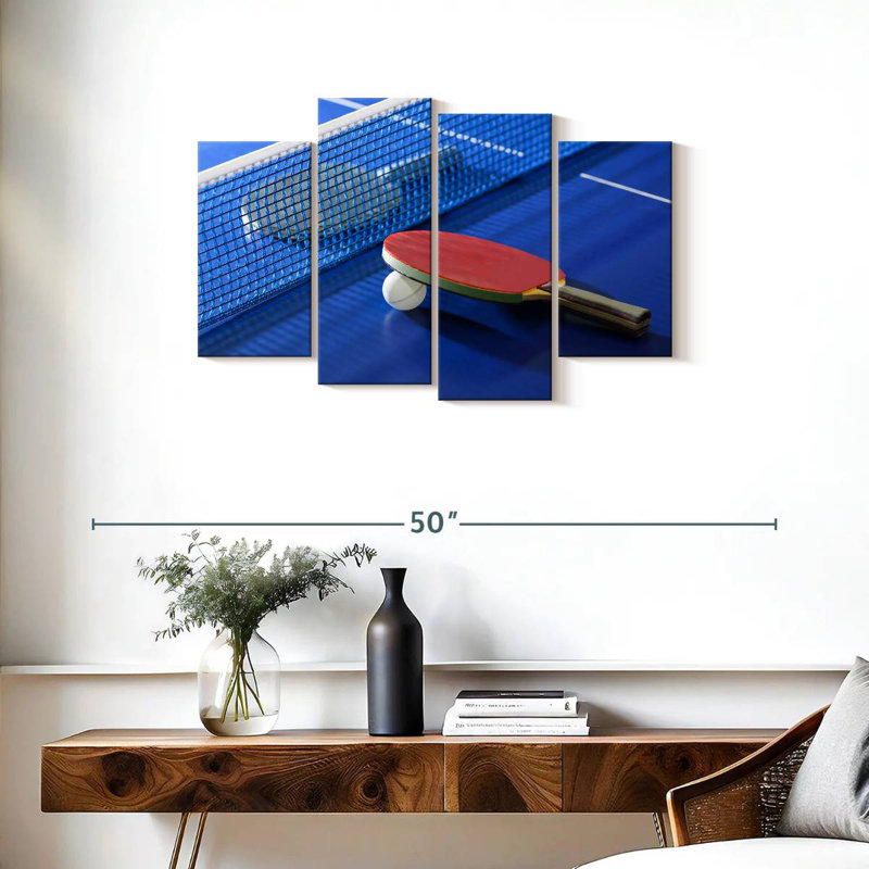 Tennis de table bleu Sirci, H 22 po x l 36 po