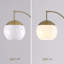 Lampe sur pied sphérique en verre à une lumière DEL avec ampoules rétro Metro 68 "H-1516330561-1476767425