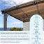Pergola d'extérieur à hauteur réglable pour patio-113065731
