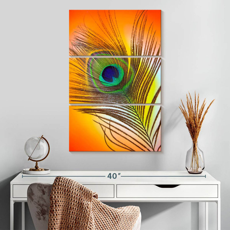 Plume de paon Kerner Glamour, H 32 po x l 20 po