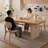 Solid wood oak rectangular dining table-763922852