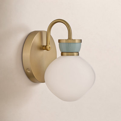 Single Light Opal Glass Bath Sconce