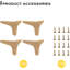 Ensemble de 4 pattes de meuble Modern Modern