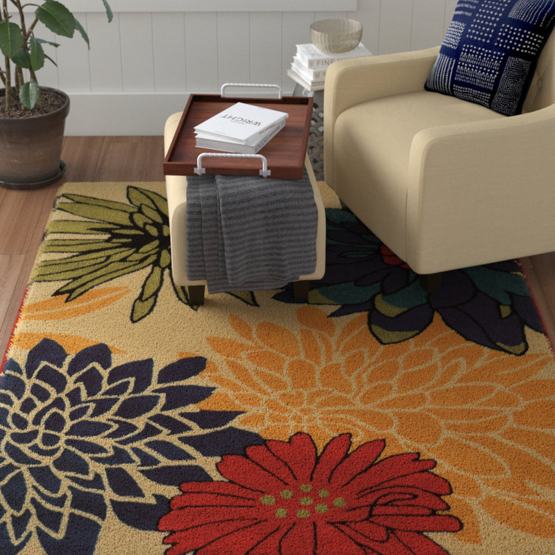 Marisela Handmade Rug Ivory And Multi, Rectangle 5' x 7'