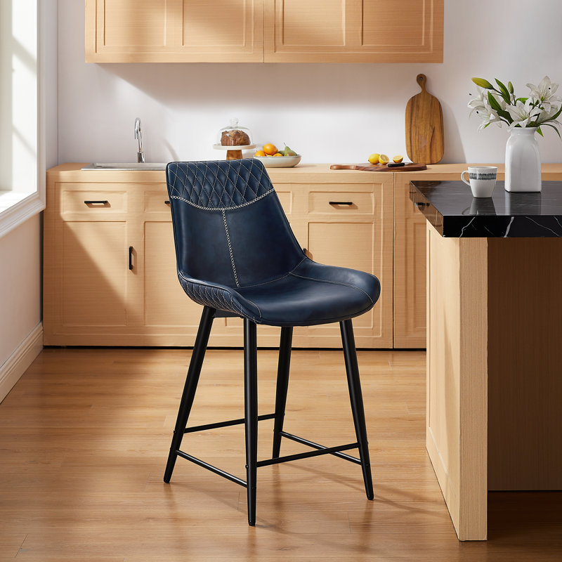 Elder Counter Stool, Navy/Black