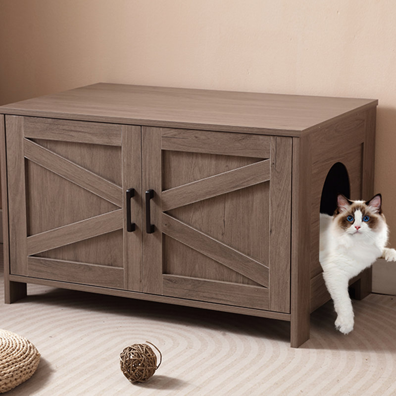 Enceinte de litière pour chat Greige