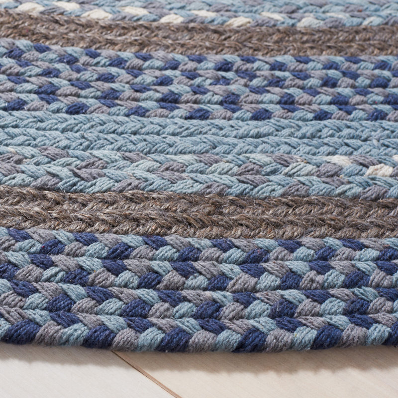 Buono Flat Weave Cotton Rug, Oval 4' x 6'