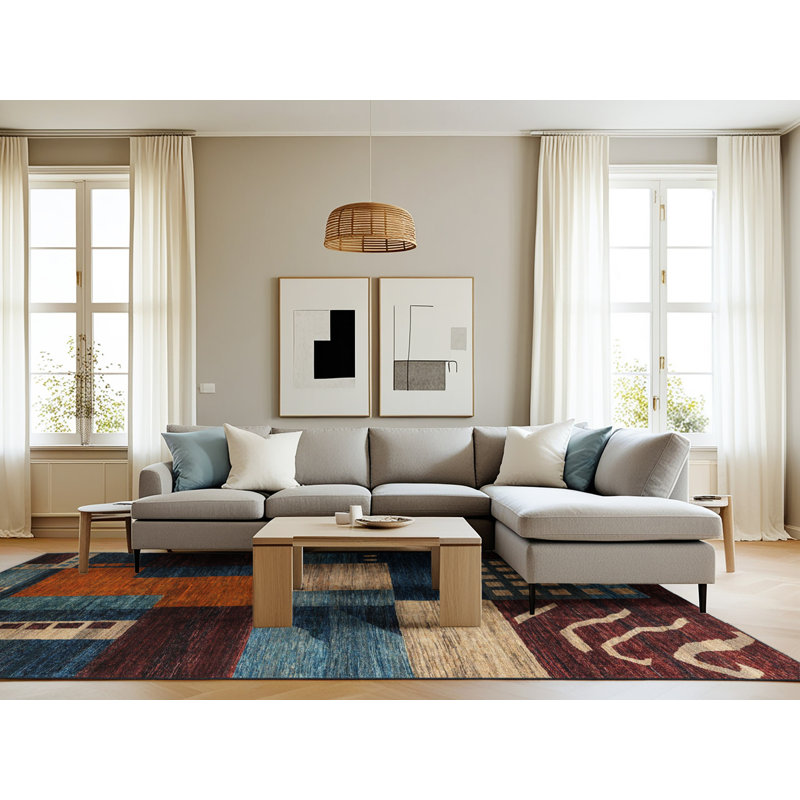 Abstract Indoor Rug, Rectangle 8' x 12'