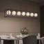 Lustre à 7 lumières de style lustre noir mat moderne pour salle à manger