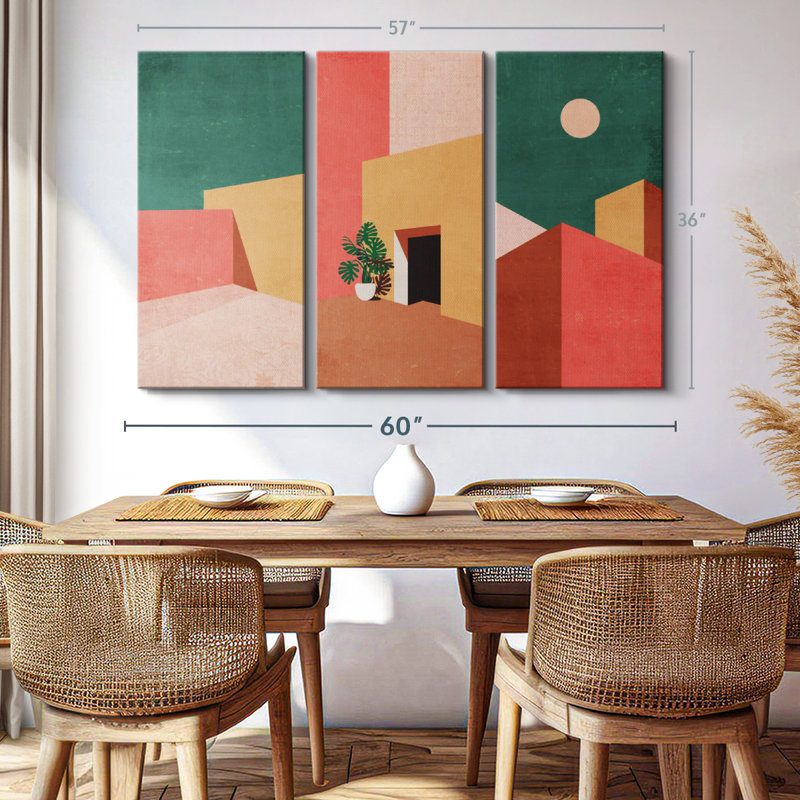 Architecture «Abstract Summer Home Canvas Print» sur, H 36 po x l 57 po x P 1,25 po