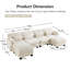 Canapés d'angle modernes à compression, canapé modulaire en chenille beige en forme de U pour la maison