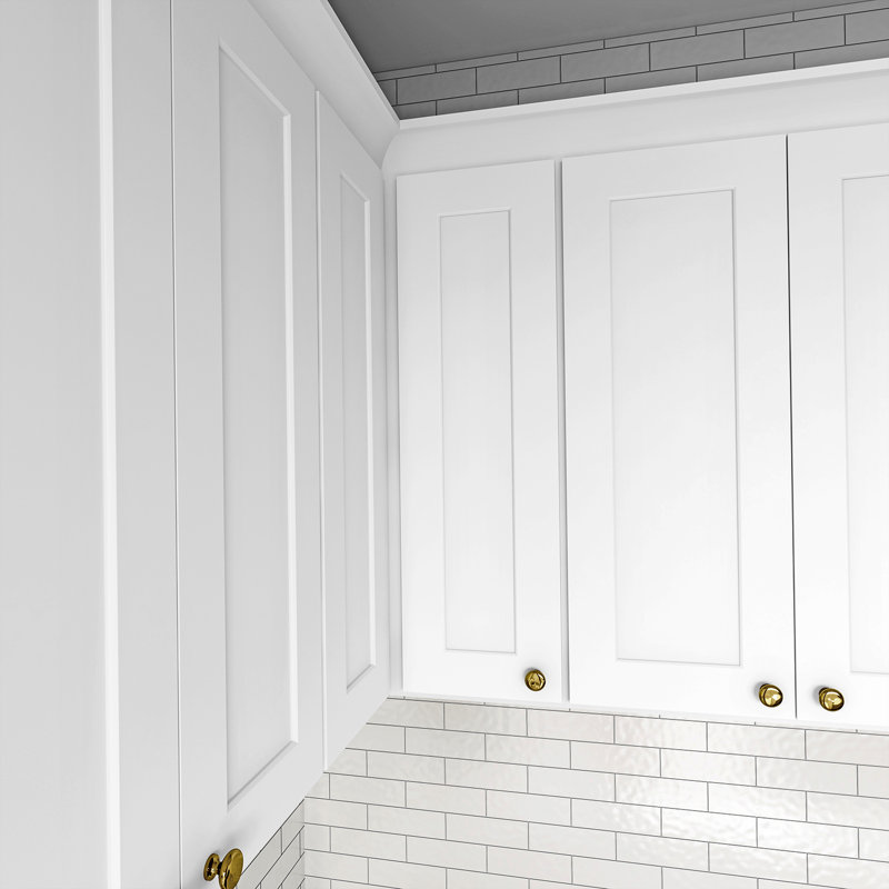 Armoire murale d'angle, 24" W x 36" H x 12" D, Blanc