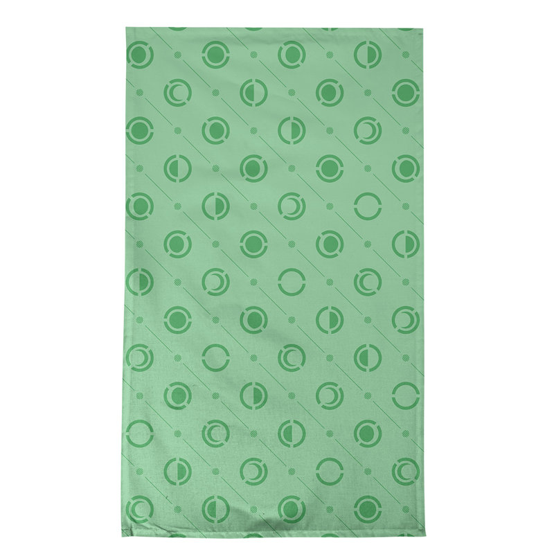 Torchon Moon phases, Fougère / vert, Croisé en coton