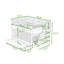 Lit superposé double en bois avec tablettes Mattawa-1863475190