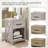 Nightstand Sofa Side Table Rustic End Table w/Drawer Shelf for Living Room-396967791