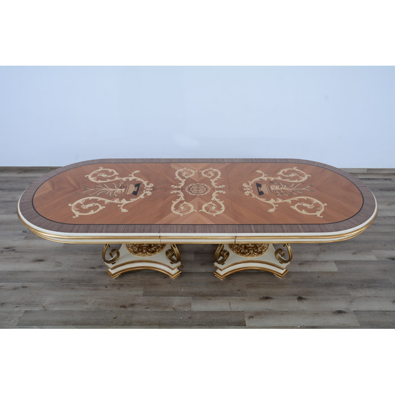 Valentina Oval Mahogany Wood Dining Table