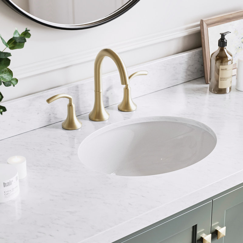 Ensemble de meuble-lavabo simple 61 po Amariani, Vert rétro, Ovale