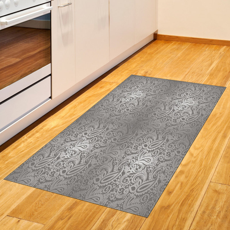 Damask High Density Long Fiber Poly Threads Decorative Area Rug Carpet, Rectangle 2'7" x 5'
