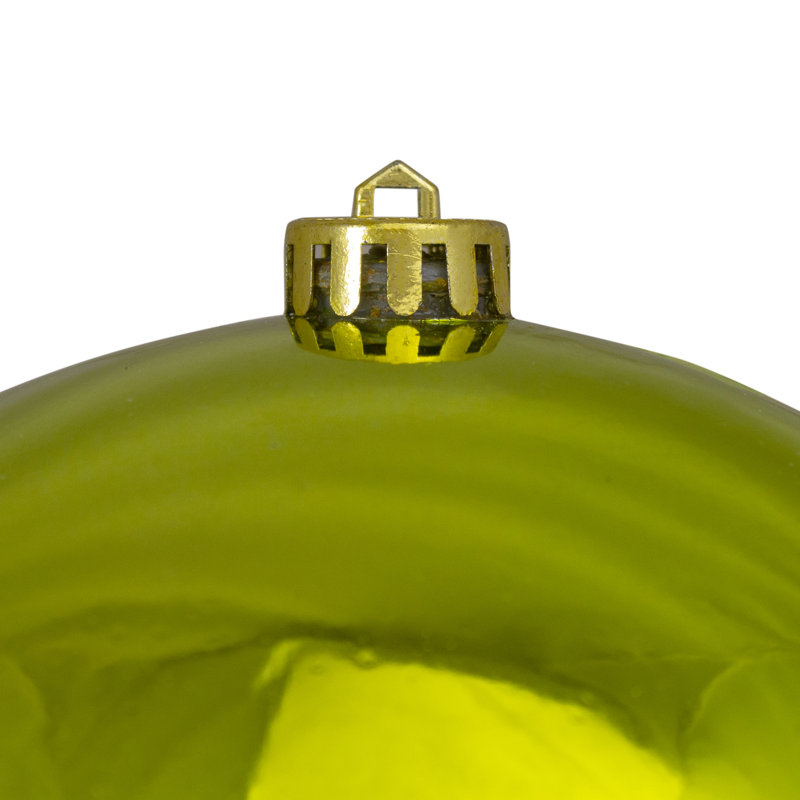 Ornement boule de Noël incassable vert kiwi