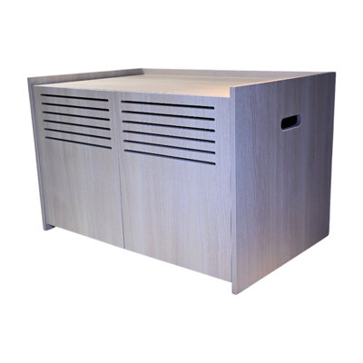 Spacious Hidden Cat Litter Box With Scratching Pad, 34.34" X 21.21" 21", 45.87 Lbs, Particle Board + , Protects Home Interiors Furniture
