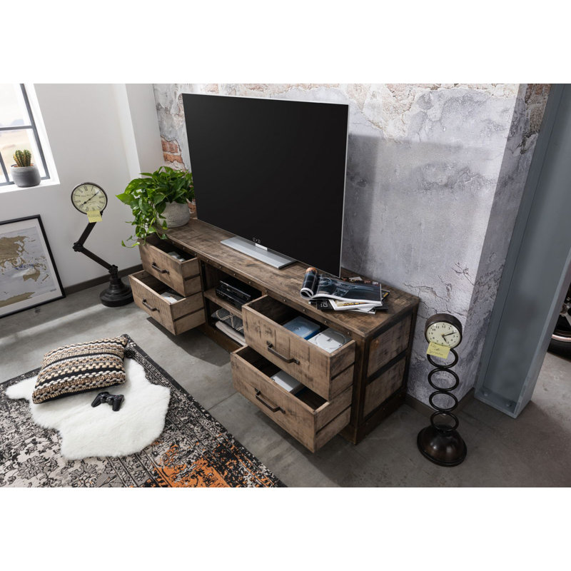 Heavy Industry TV Stand for TVs up to 85", Brown