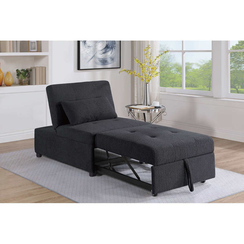 Canapé-lit contemporain en tissu Sherpa