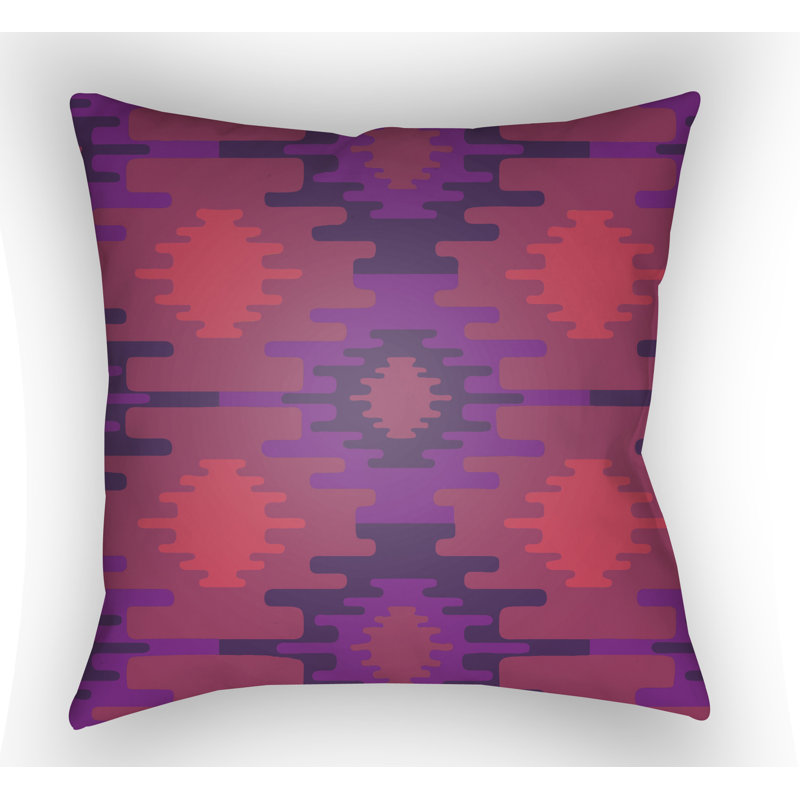 Yindi Outdoor Throw Pillow, 20" H x 20" W x 3.5" D, Purple