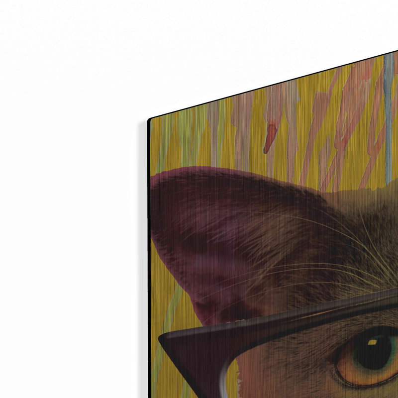 «Cat In Glasses» par Cindy Jacobs, H 24 po x l 36 po