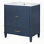 Ensemble de meuble-lavabo avec lavabo double, 2 armoires avec organisateurs de porte et 2 tiroirs pour un rangement amélioré et une conception moderne
