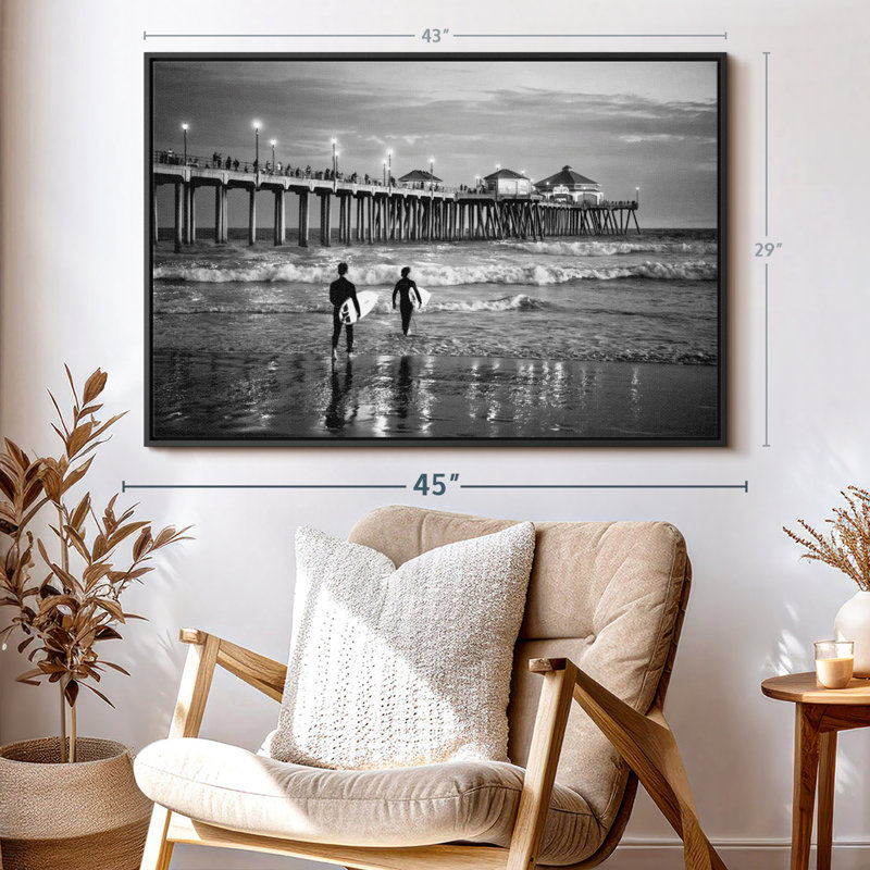 «Huntington Beach Surf City Wall Art», H 29 po x l 43 po
