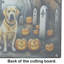 Grande planche à découper en verre jaune Labrador Retriever Spooky jaune
