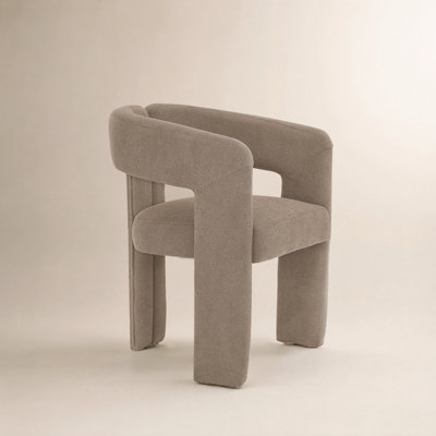 Modern Linen Dining Chairs Upholstered Armchair