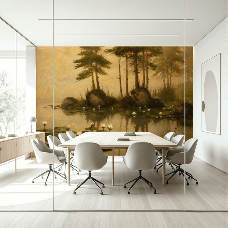 Papier peint adhésif auto-adhésif moderne pour la chambre à coucher Peel and Stick L 100 "x l 144" avec impression de style impressionniste