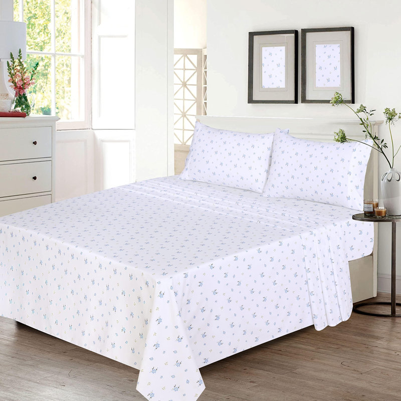 100% Cotton Sheets Sets Soft Crispy Percale Cooling Sheets 16 Inch Deep Pocket Bed Sheets, Phulkari