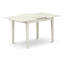 Table de salle à manger Norfolk - plateau de table rectangulaire avec feuille papillon, lin blanc-2056360784