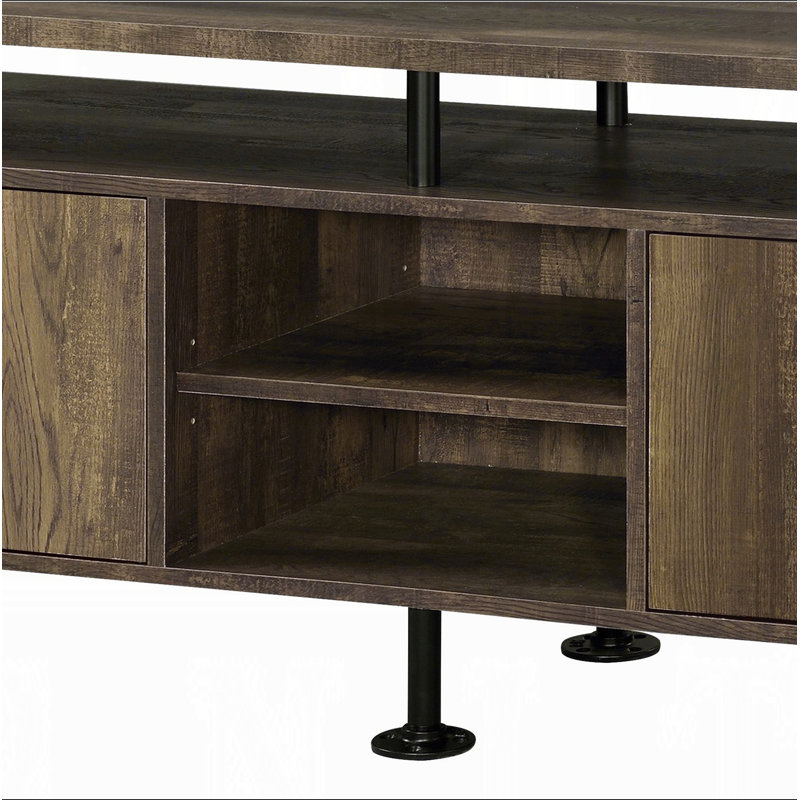 Meuble télé 2 tablettes Rustic Oak