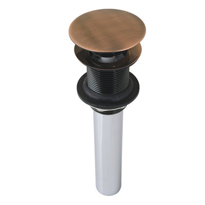 Kingston Brass Push Pop-Up Bathroom Sink Drain without Overflow, 22 Gauge