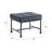 Gray Velvet & Sandy Gray Finish Ottoman