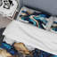 Ensemble de housse de couette en microfibre / polyester Abstract Marble Geode Blue II-106407168