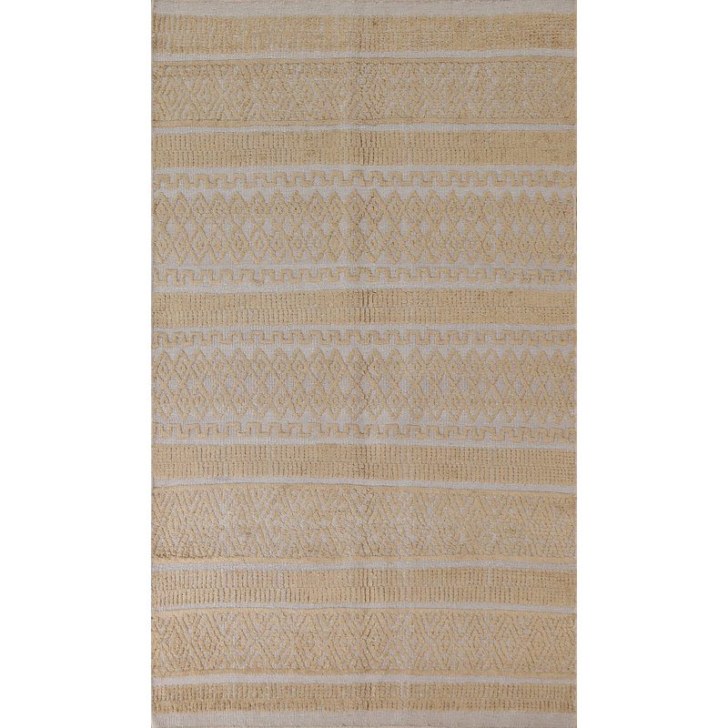 Tapis géométrique marocain fait à la main 5 x 8
