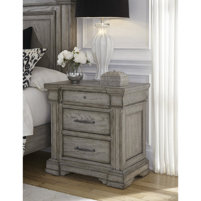Jahanna 3 Drawer Nightstand with USB