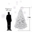 Arbre de Noël blanc 5 pi avec fil mémoire, arbre en PVC artificiel articulé à 498 pointes, arbre de Noël des fêtes à assembler facilement-2046795805