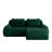 82 Inch Modern L-Shaped Modular Sectional Sofa, Flannelette Fabric, Oversized 2-Seater, Deep Seat, Movable Ottoman, Buckle Connection, Anti-Slip Design, No Assembly, Green-1531951227
