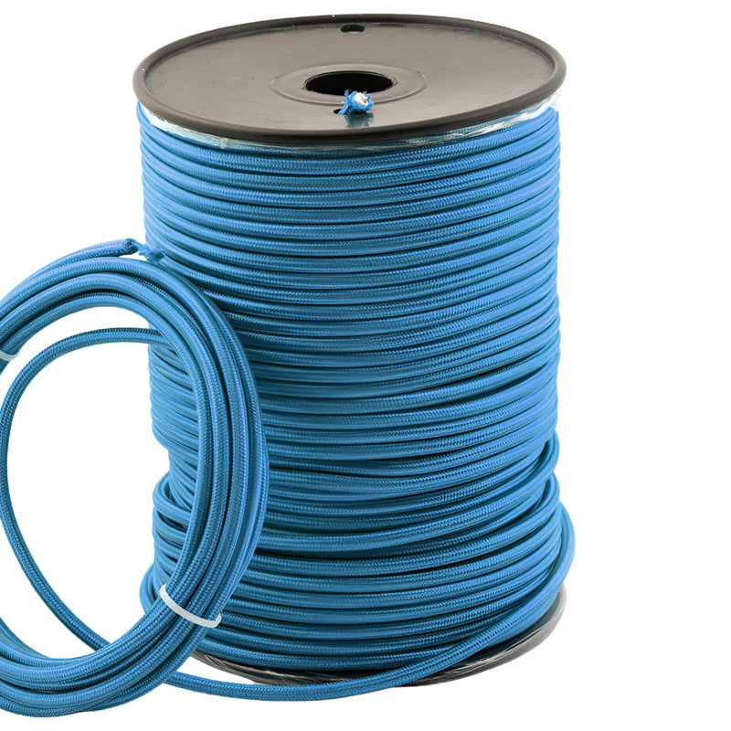 Silla 2Core Round Fabric, Vintage Style Italian Braided 0.75Mm Flexible Lighting Electrical for UK Lighting Cable