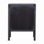 Table de chevet en simili cuir massif, 3 tiroirs, gris et noir