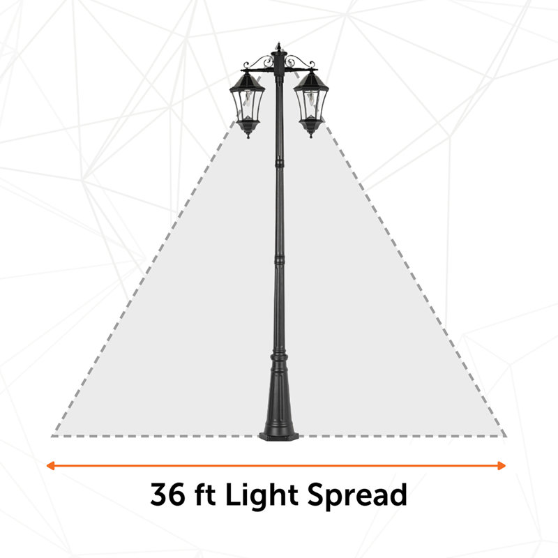 Lampadaire victorien à double tête